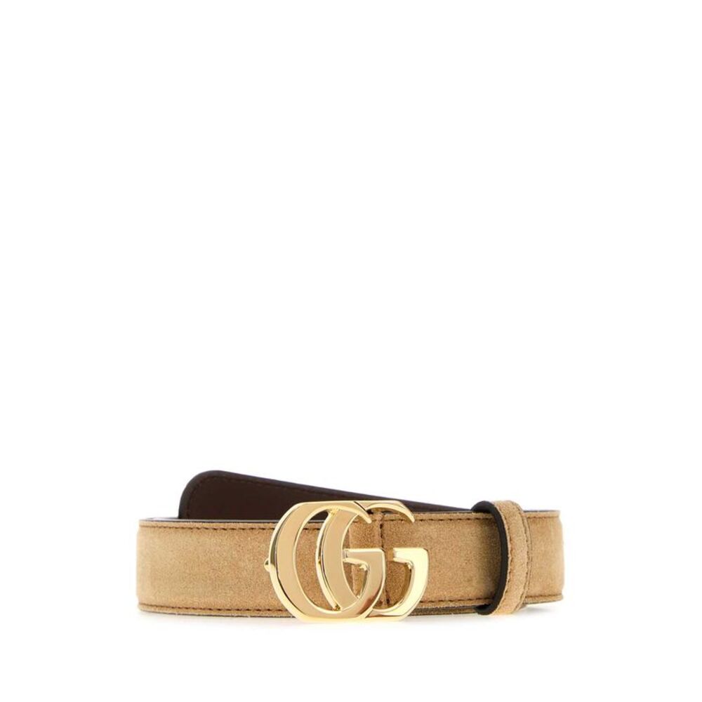 Gucci Women Sand Suede Belt